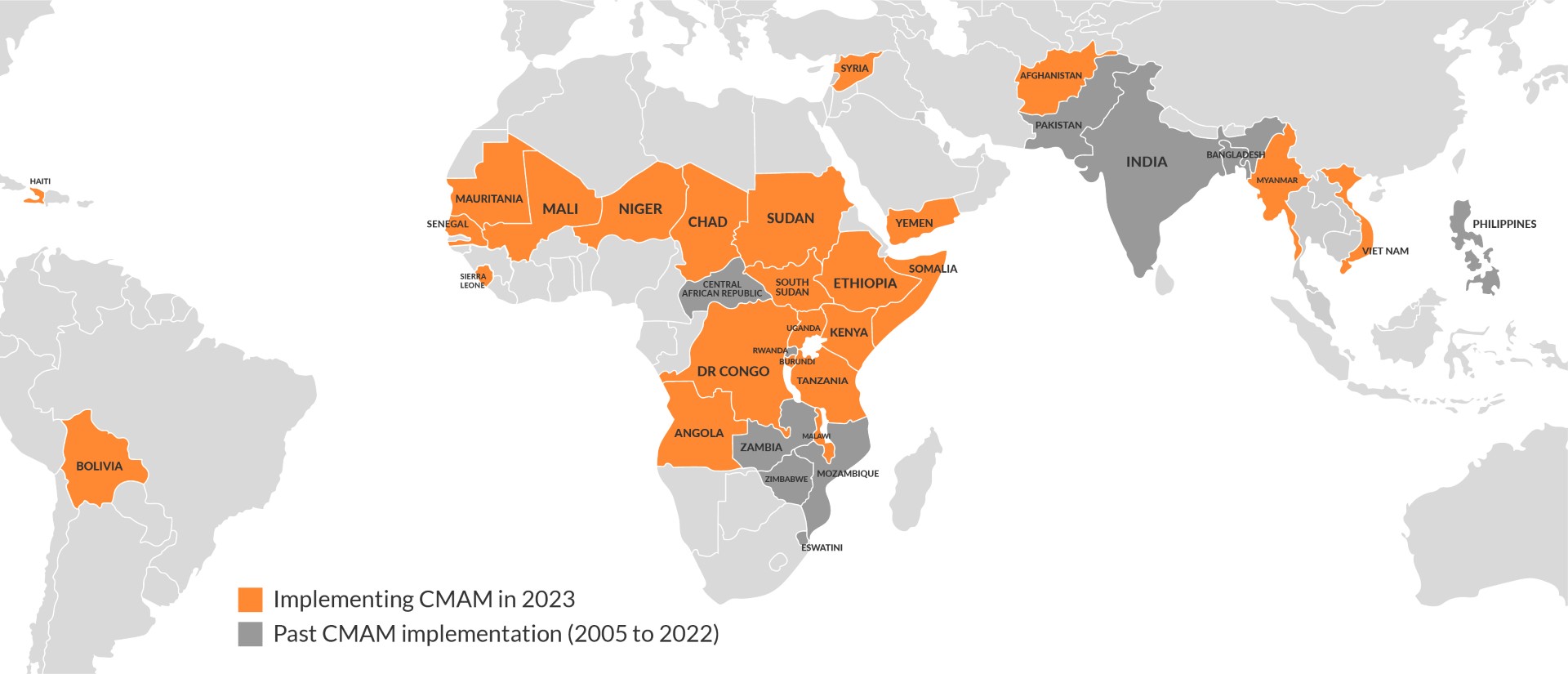 FY23 CMAM Implementers Map